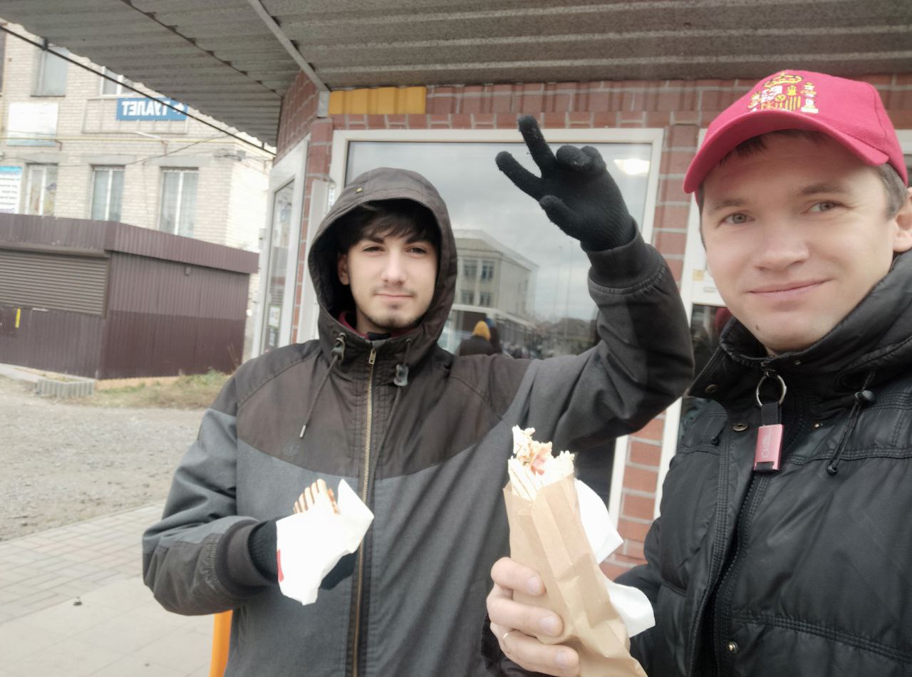 Iaroslav et moi en route pour Stina